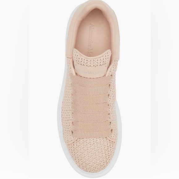 NIB $850 Alexander McQueen Oversize Raffia Sneaker in ROSE GOLD - 11.5US/41.5EU! - Picture 5 of 6